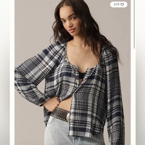 NWT Pilcro Boho Top Blouse